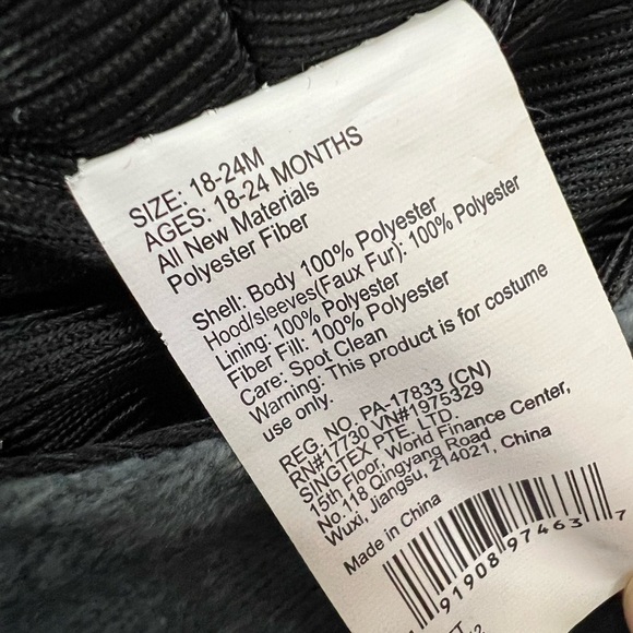 Fuzzy Spider Costume for Kids with Web Design - Picture 6 of 10